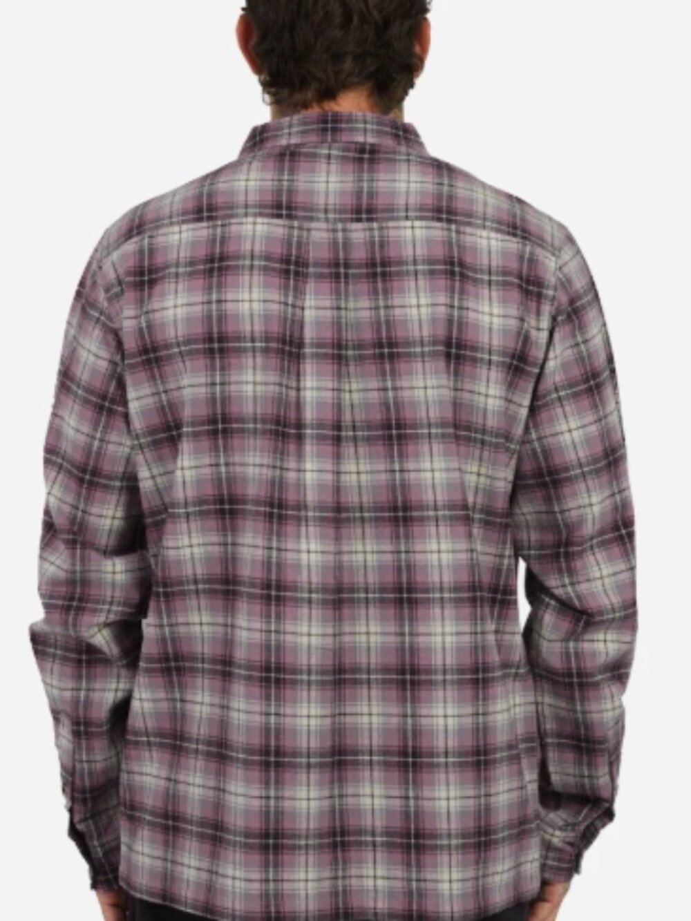 Michael Kors Mens Plaid Button Down Shirt M Purple Blue Cotton Long Sleeve